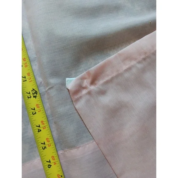 VTG JCPenney Curtain SET Sheer Pink WEIGHTED USA 60"x82" Romantic Princess Retro - Picture 3 of 7